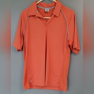 ALO Yoga Men's Vibrant Orange Polo Shirt